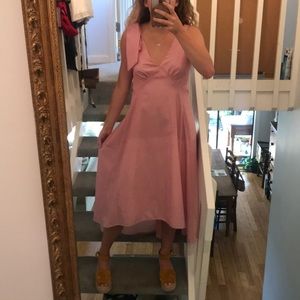 Nicole Miller new red pin strip dress